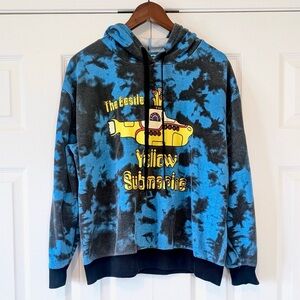 The Beatles Yellow Submarine Blue and Black Tie Dye Hoodie